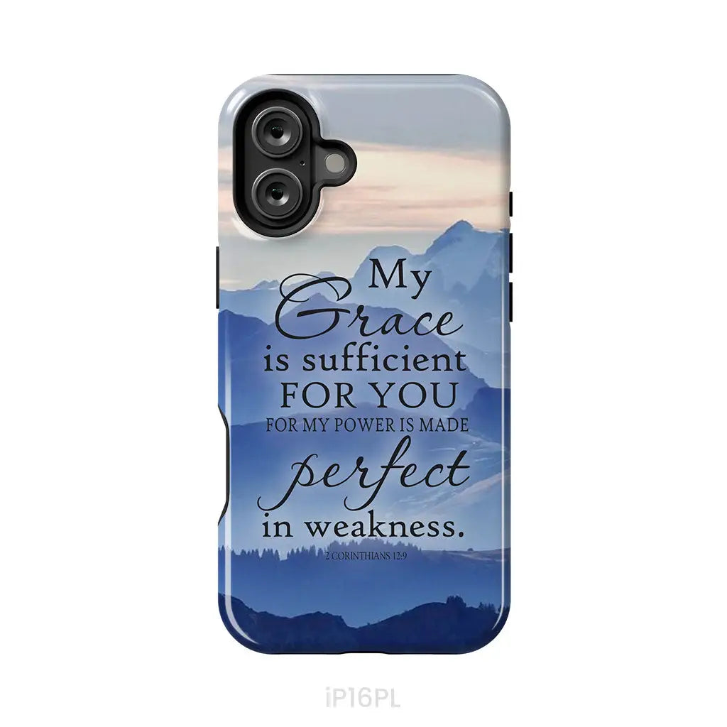 My grace is sufficient for you 2 Corinthians 12:9 phone case iPhone 16 Plus / Tough Case