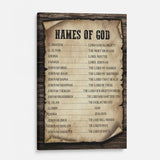 Beautiful Christian wall decor with the "Names of God" print, a meaningful and faith-centered gift for friends and family.