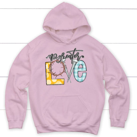 No Greater Love Hoodie Light Pink / S