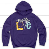 No Greater Love Hoodie Purple / S