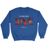 No Greater Love John 15:13 Bible Verse Sweatshirt Royal / S