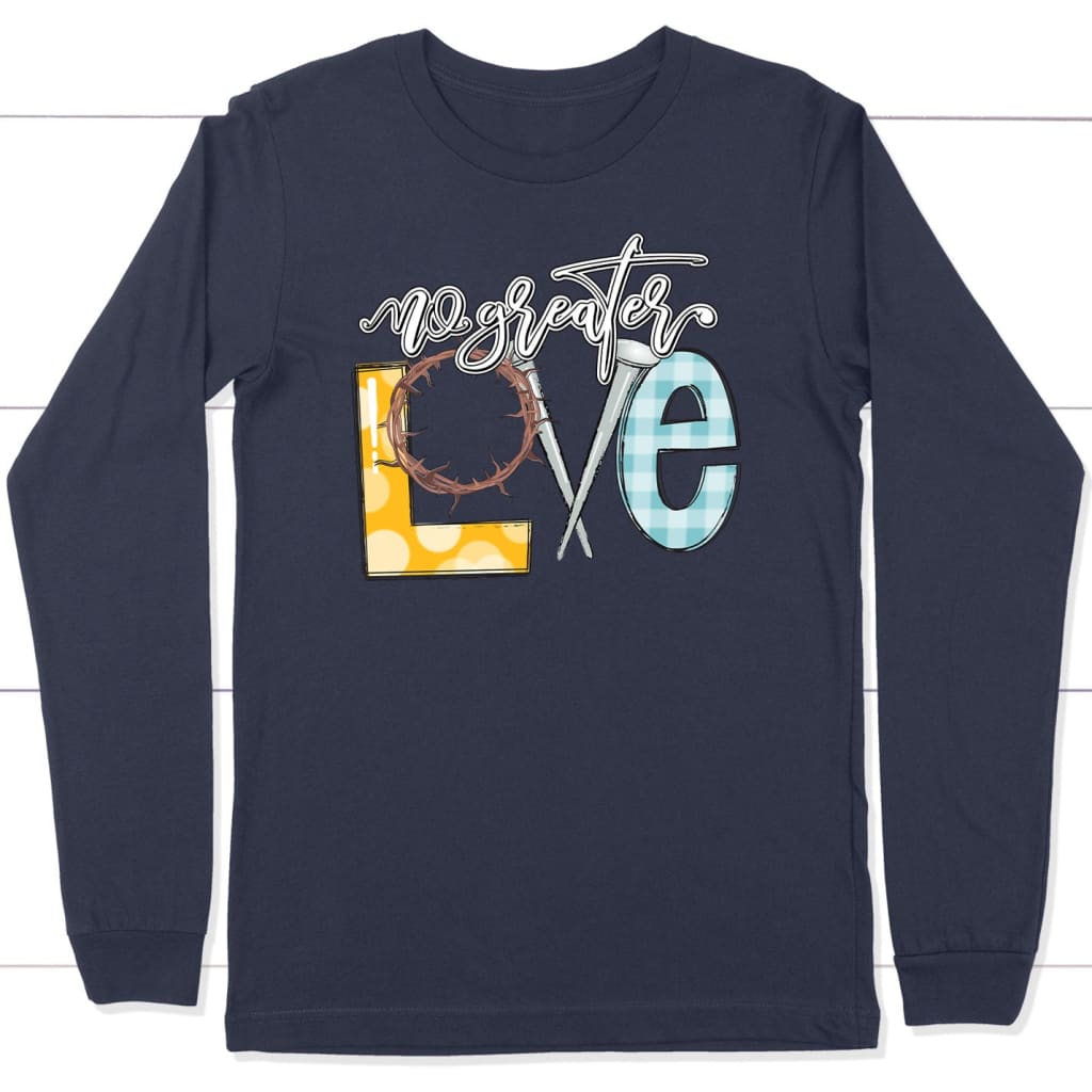 No Greater Love Long Sleeve Shirt Navy / S