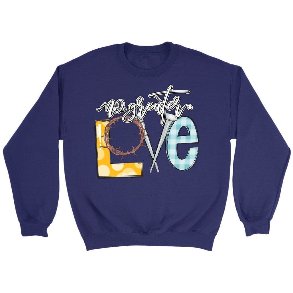 No Greater Love Sweatshirt Purple / S