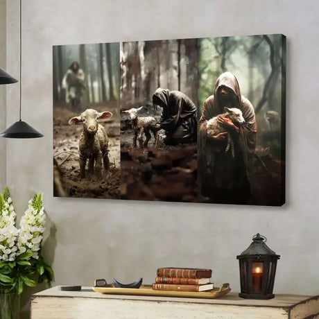 (No Text) He Ran He Rescued He Carried Wall Art Canvas Print