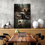 Christian wall art featuring "He Ran, He Rescued, He Carried," perfect faith-based decor for believers.