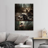 (No Text) He Ran, He Rescued, He Carried Wall Art Canvas Print