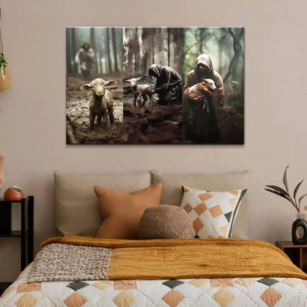 (No Text) He Ran He Rescued He Carried Wall Art Canvas Print