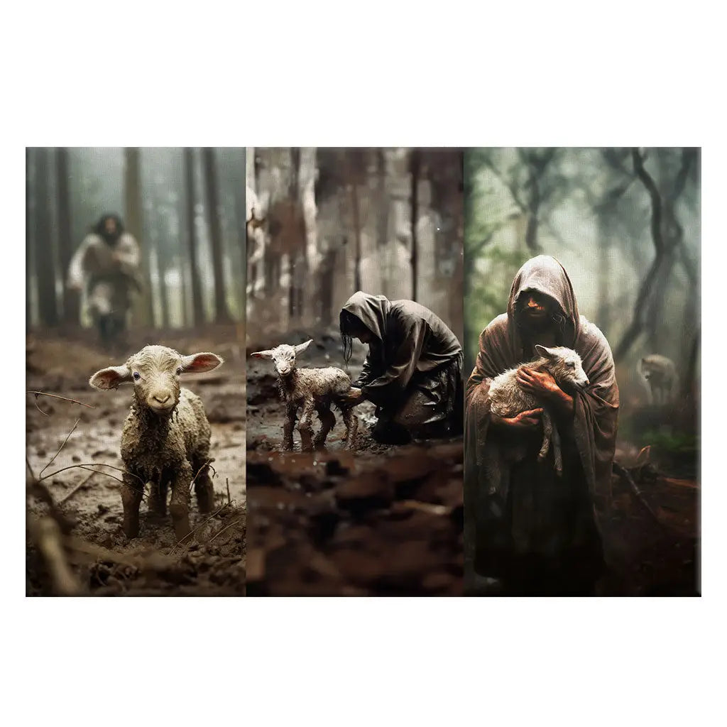 (No Text) He Ran He Rescued He Carried Wall Art Canvas Print