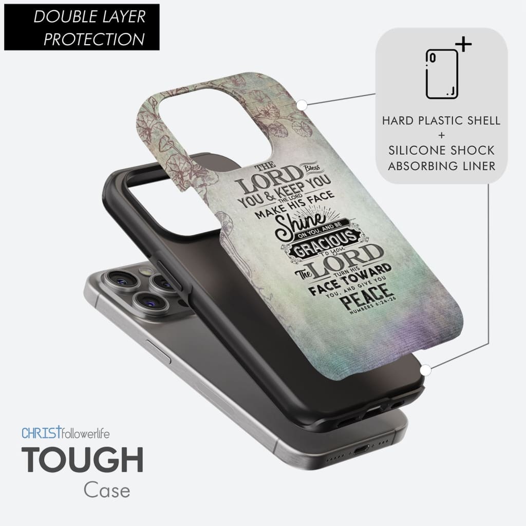 Numbers 6:24 - 26 The Lord bless you and keep phone case Christian cases