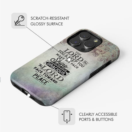 Numbers 6:24 - 26 The Lord bless you and keep phone case Christian cases