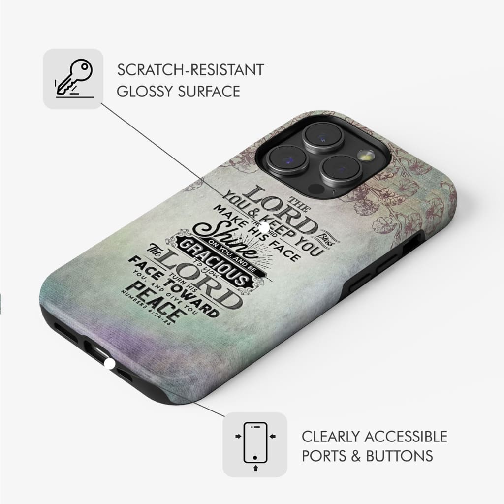Numbers 6:24 - 26 The Lord bless you and keep phone case Christian cases