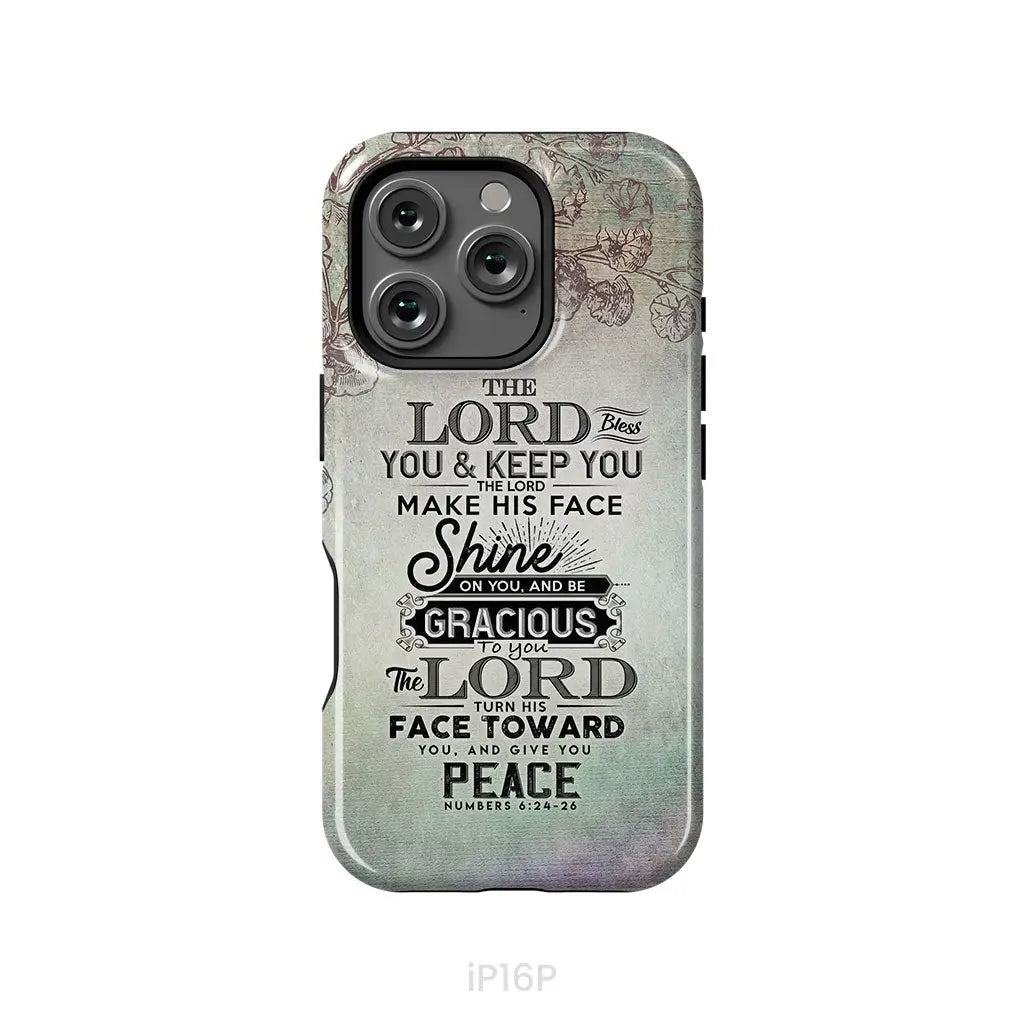Numbers 6:24-26 The Lord bless you and keep you phone case Christian phone cases iPhone 16 Pro / Tough Case
