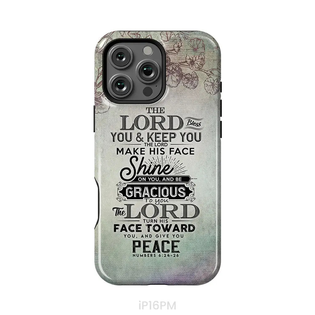 Numbers 6:24-26 The Lord bless you and keep you phone case Christian phone cases iPhone 16 Pro Max / Tough Case