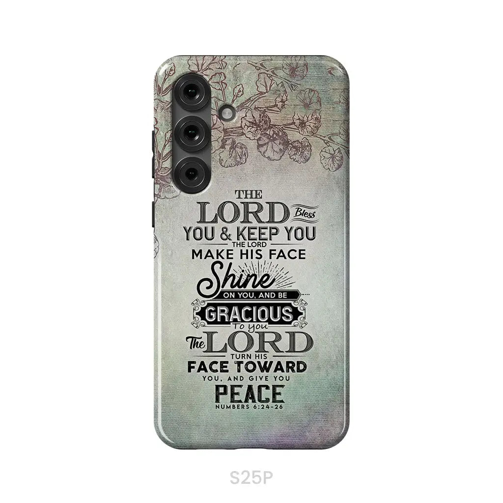Numbers 6:24-26 The Lord bless you and keep you phone case Christian phone cases Samsung Galaxy S25 Plus / Tough Case