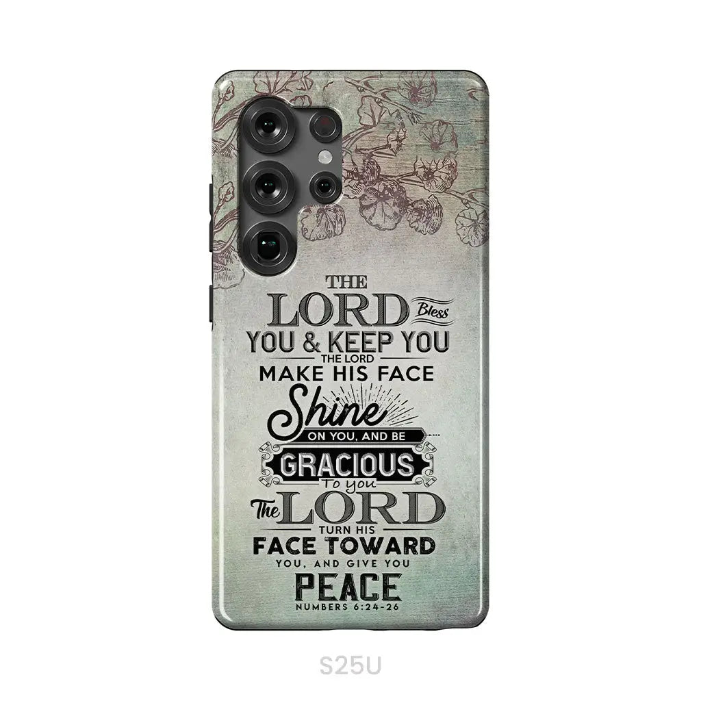 Numbers 6:24-26 The Lord bless you and keep you phone case Christian phone cases Samsung Galaxy S25 Ultra / Tough Case