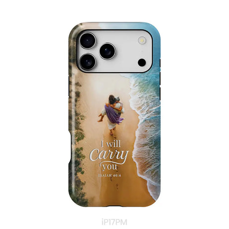 (Old Woman) I Will Carry You – Jesus Carrying Elderly Woman | Isaiah 46:4 Christian Phone Case iPhone 17 Pro Max