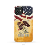 One nation under God American flag cross phone case iPhone 11 / Tough Case