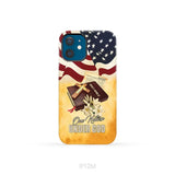One nation under God American flag cross phone case iPhone 12 Mini / Tough Case