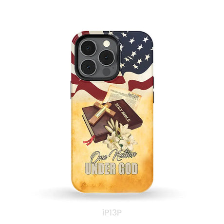 One nation under God American flag cross phone case iPhone 13 Pro / Tough Case