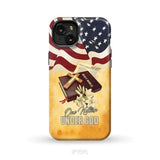 One nation under God American flag cross phone case iPhone 15 Plus / Tough Case