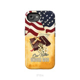 One nation under God American flag cross phone case iPhone 16e / Tough Case