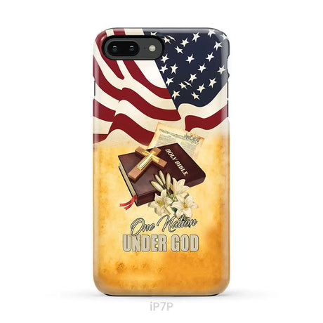One nation under God American flag cross phone case iPhone 7 Plus / Tough Case