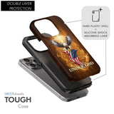 One Nation Under God Bald Eagle With American Flag Phone Case