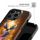 One Nation Under God Bald Eagle With American Flag Phone Case