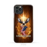 One Nation Under God Bald Eagle With American Flag Phone Case iPhone 11 Pro Max / Tough Case