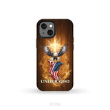 One Nation Under God Bald Eagle With American Flag Phone Case iPhone 13 Mini / Tough Case