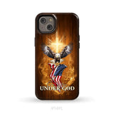 One Nation Under God Bald Eagle With American Flag Phone Case iPhone 14 Plus / Tough Case