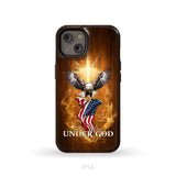 One Nation Under God Bald Eagle With American Flag Phone Case iPhone 14 / Tough Case