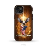 One Nation Under God Bald Eagle With American Flag Phone Case iPhone 15 Plus / Tough Case