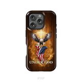 One Nation Under God Bald Eagle With American Flag Phone Case iPhone 16 Pro / Tough Case