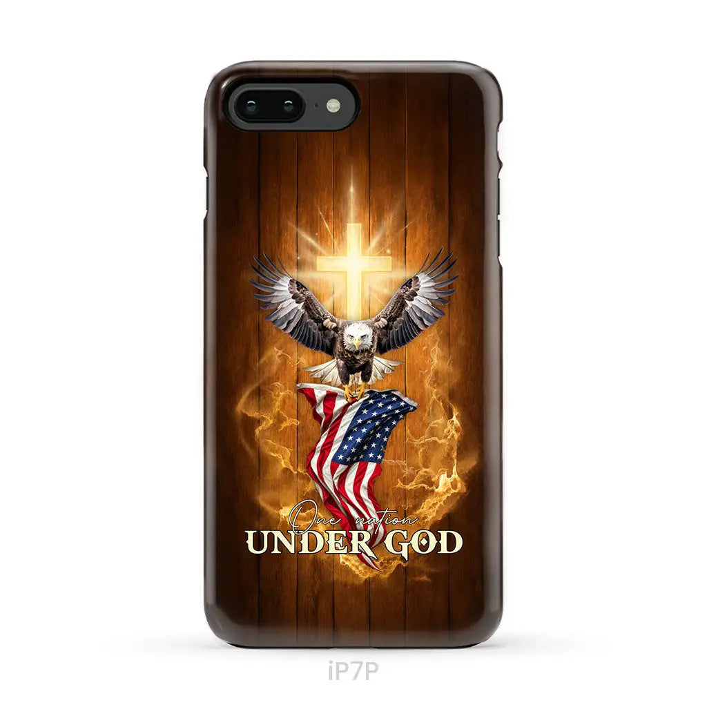 One Nation Under God Bald Eagle With American Flag Phone Case iPhone 7 Plus / Tough Case