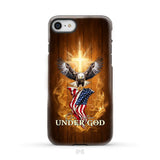 One Nation Under God Bald Eagle With American Flag Phone Case iPhone 8 / Tough Case