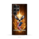 One Nation Under God Bald Eagle With American Flag Phone Case Samsung Galaxy S23 Ultra / Tough Case