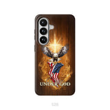 One Nation Under God Bald Eagle With American Flag Phone Case Samsung Galaxy S26 / Tough Case