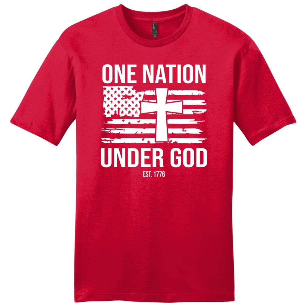 One nation under God Est 1776 men’s t-shirt Classic Red / S