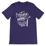 Only Jesus could build a bridge to heaven christian t-shirt Team Purple / S