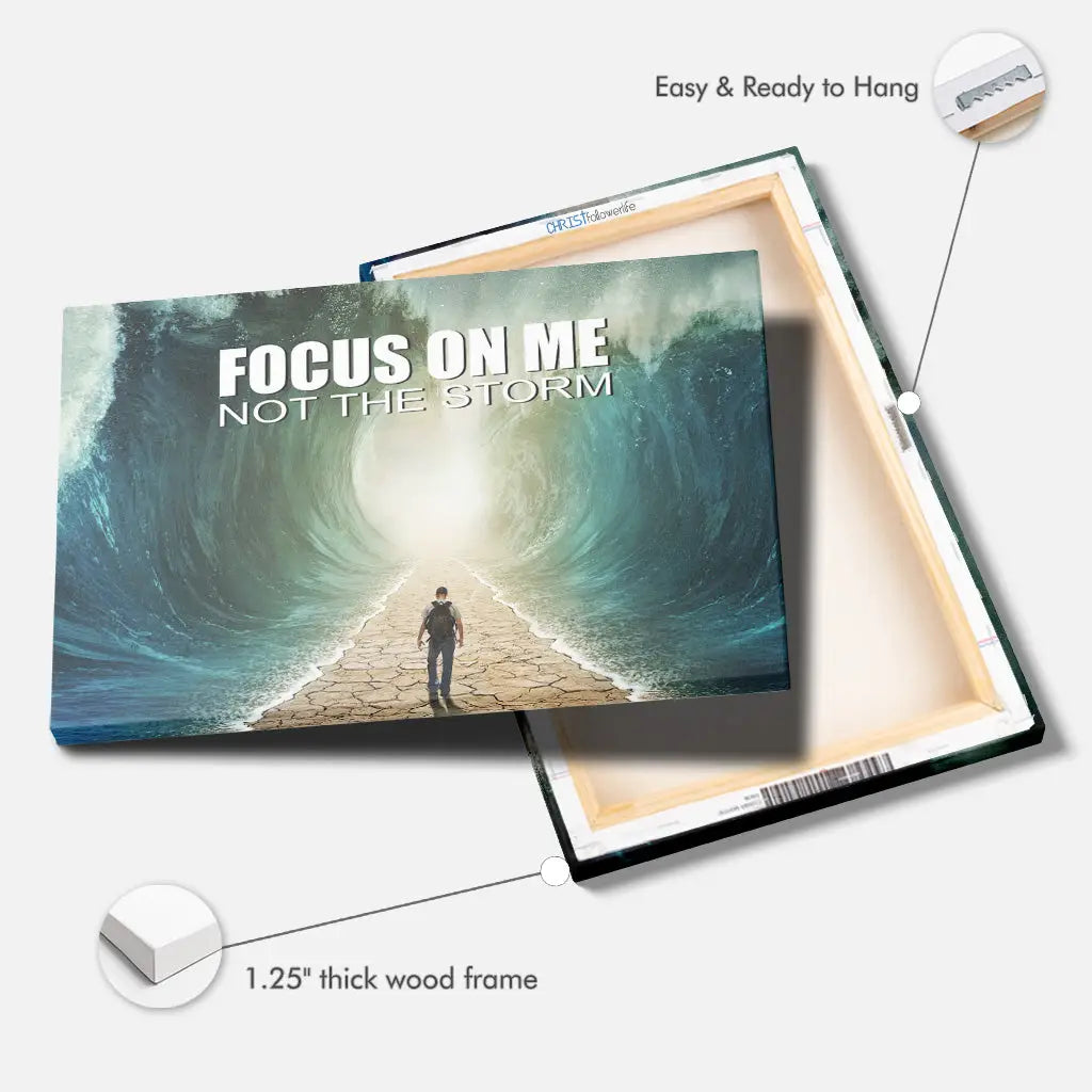 Parting of the Red Sea Focus On Me Not The Storm Christian Wall Art Canvas