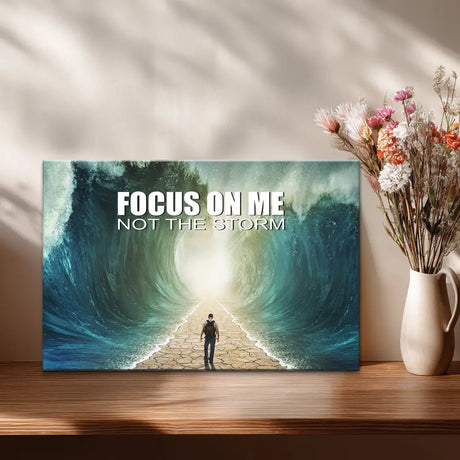 Parting of the Red Sea Focus On Me Not The Storm Christian Wall Art Canvas