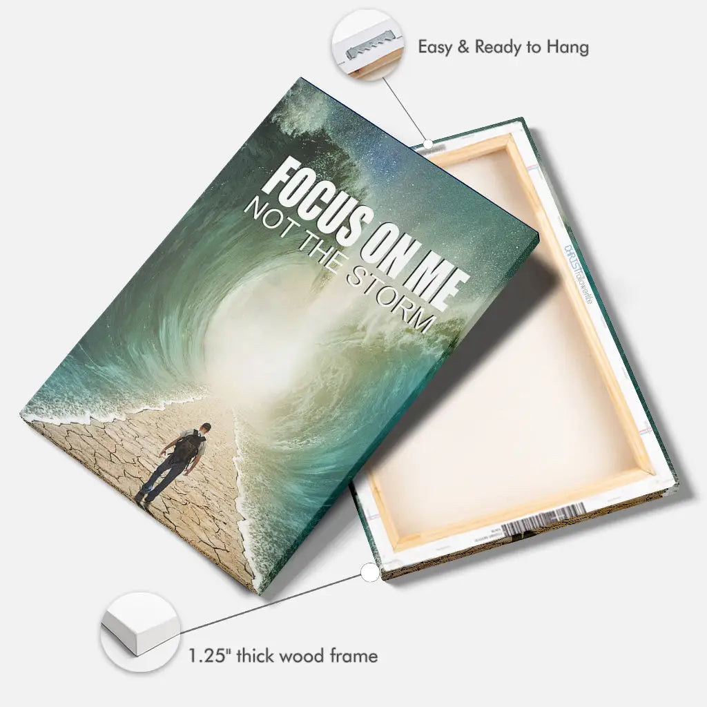 Parting of the Red Sea Focus On Me Not The Storm Christian Wall Art Canvas