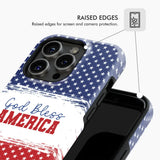 Patriotic Christian phone case: God bless America