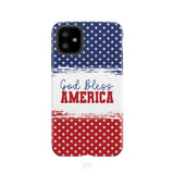 Patriotic Christian phone case: God bless America iPhone 11 / Tough Case