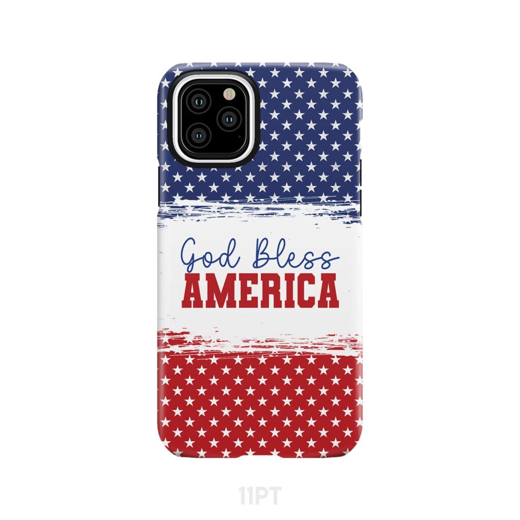 Patriotic Christian phone case: God bless America iPhone 11 Pro / Tough Case