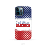 Patriotic Christian phone case: God bless America iPhone 12 Pro / Tough Case