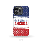 Patriotic Christian phone case: God bless America iPhone 13 Pro / Tough Case