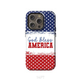 Patriotic Christian phone case: God bless America iPhone 14 Pro / Tough Case