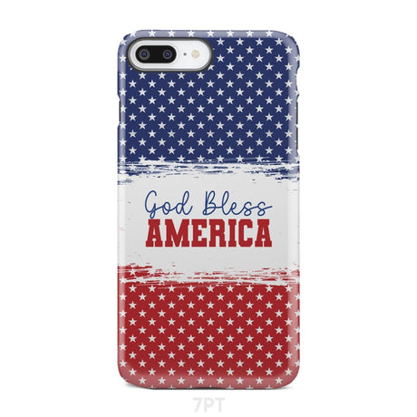 Patriotic Christian phone case: God bless America iPhone 7 Plus / Tough Case
